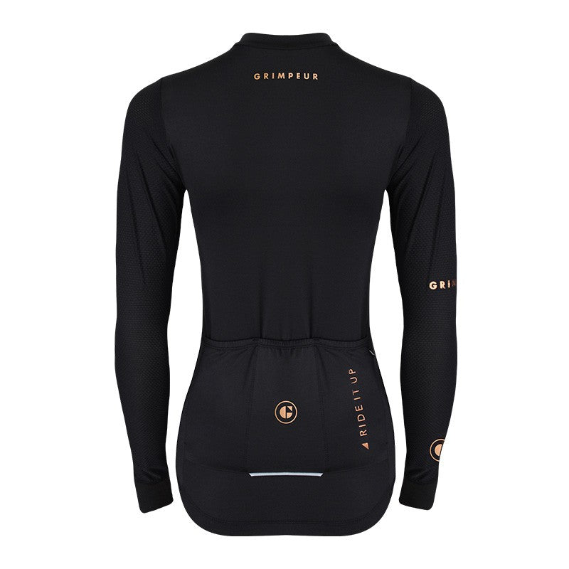 Manche longue maillots - noir et cuivre